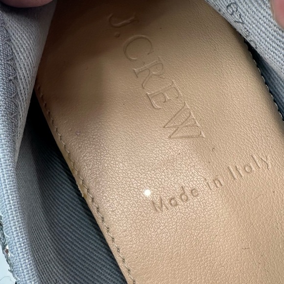 J. Crew Glitter Silver Sparkle Ballet Flats Size 6 - Picture 6 of 6